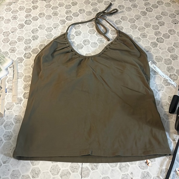 Banana Republic Medium Green Stretch Halter Top Sleeveless Tank - Picture 1 of 5